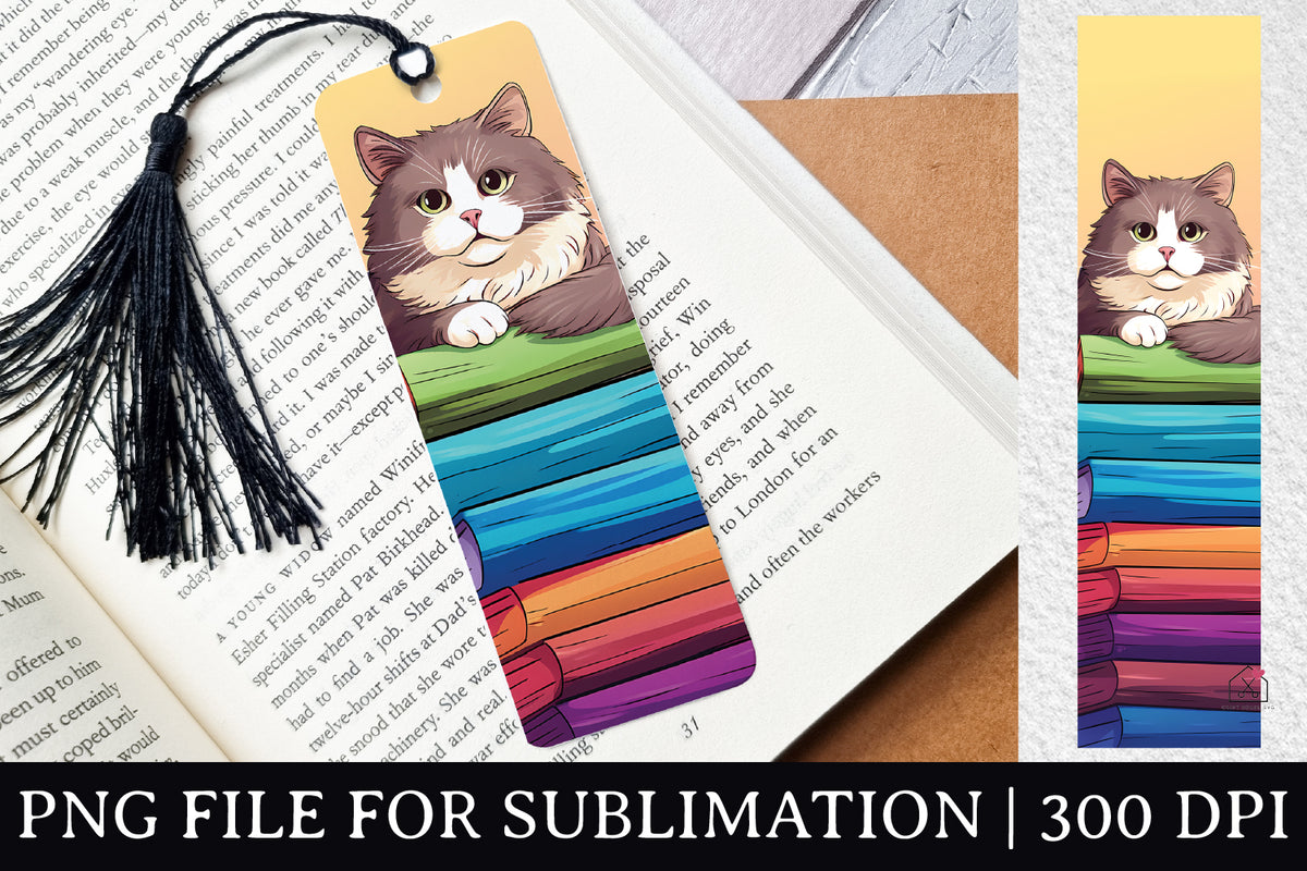 Cats with Flowers Bookmarks I Bookmarks Sublimation Bundle