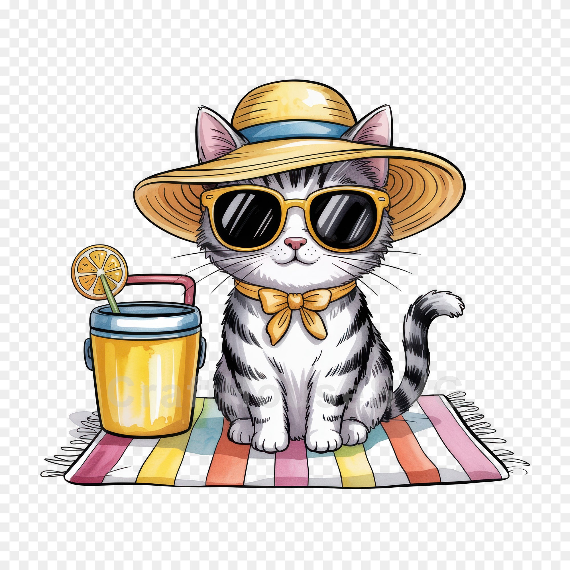 Cute Summer Animals Clipart Bundle