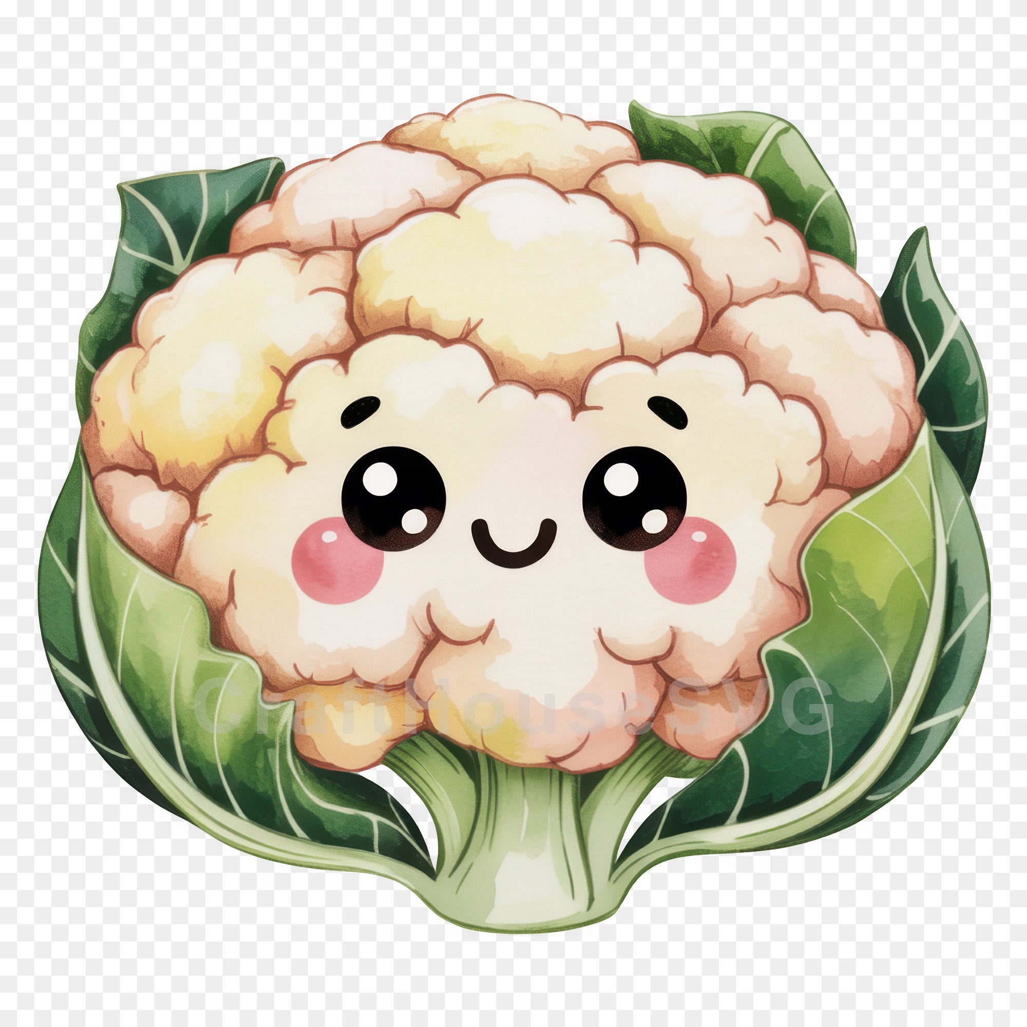 Kawaii Vegetables Clipart Sublimation Bundle PNG