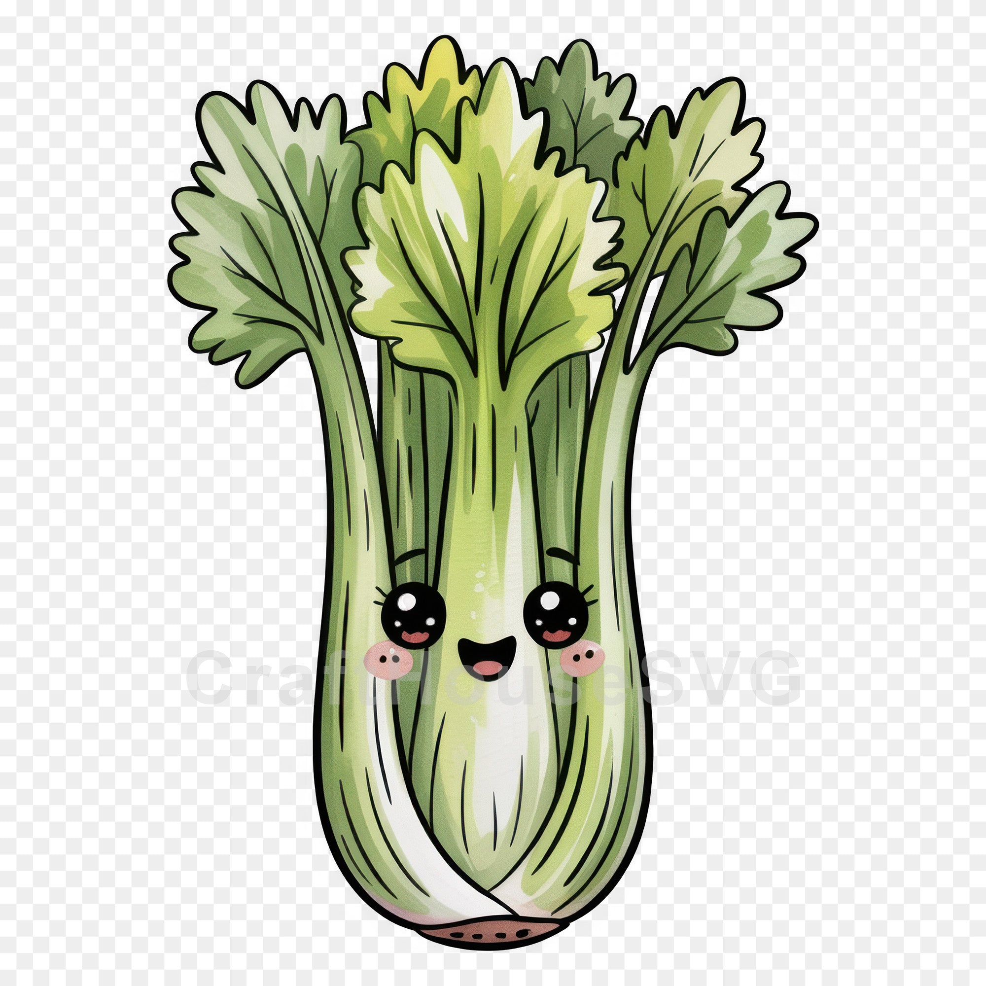 Kawaii Vegetables Clipart Sublimation Bundle PNG