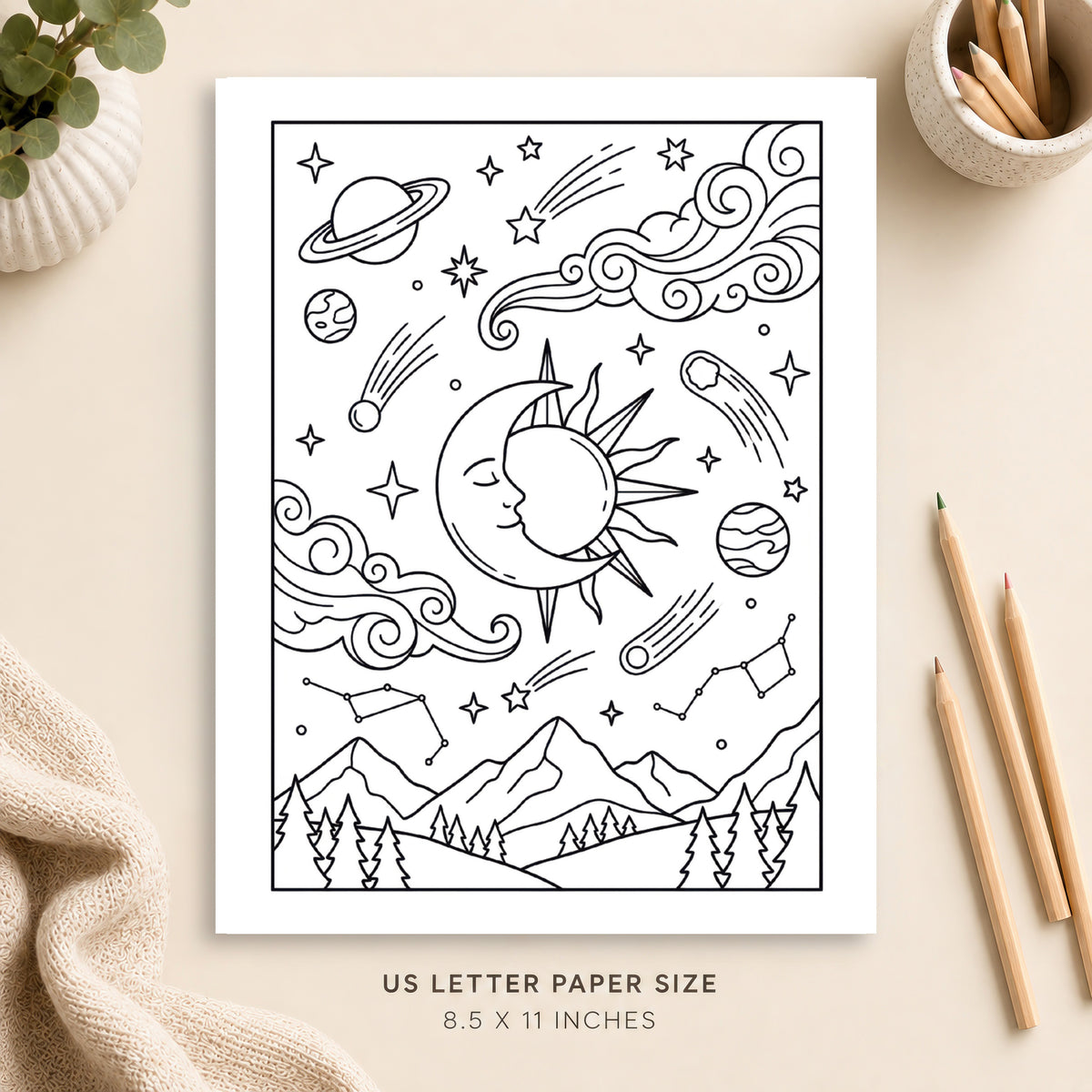 Celestial Coloring Page 6
