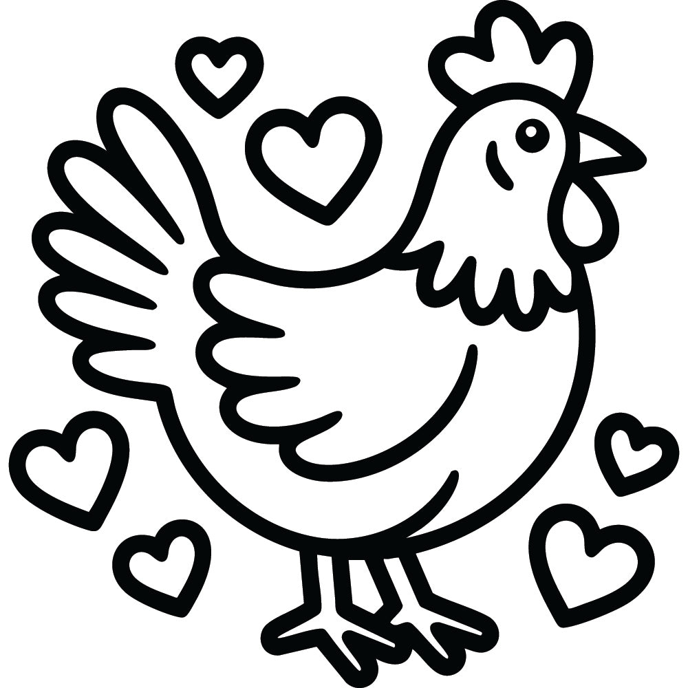 Chicken SVG File SVG DXF EPS PNG - Craft House SVG