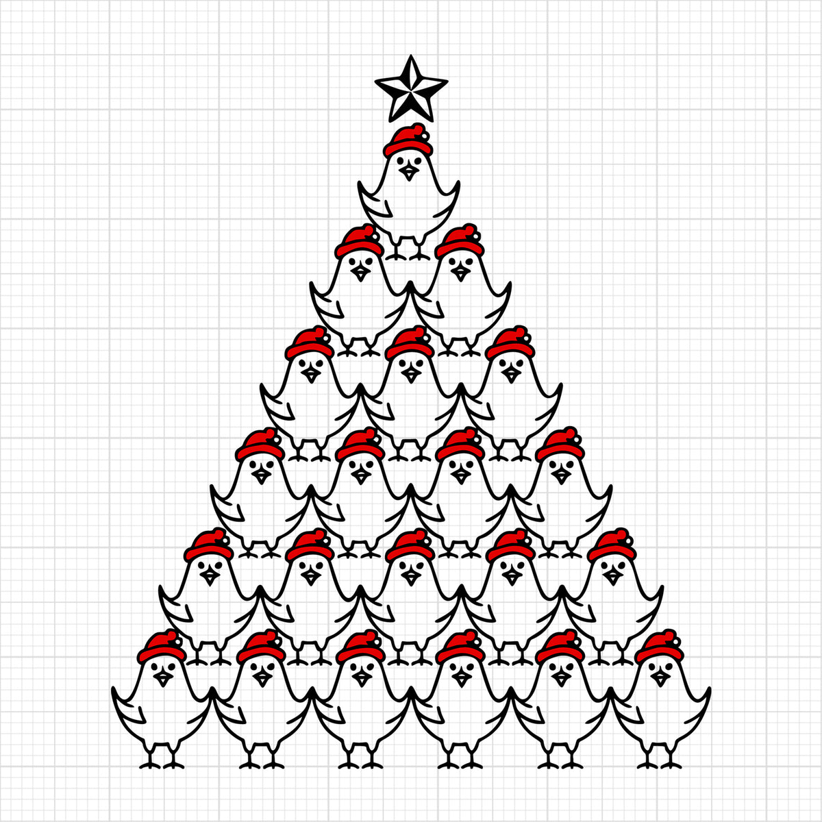 Chicken Christmas Tree