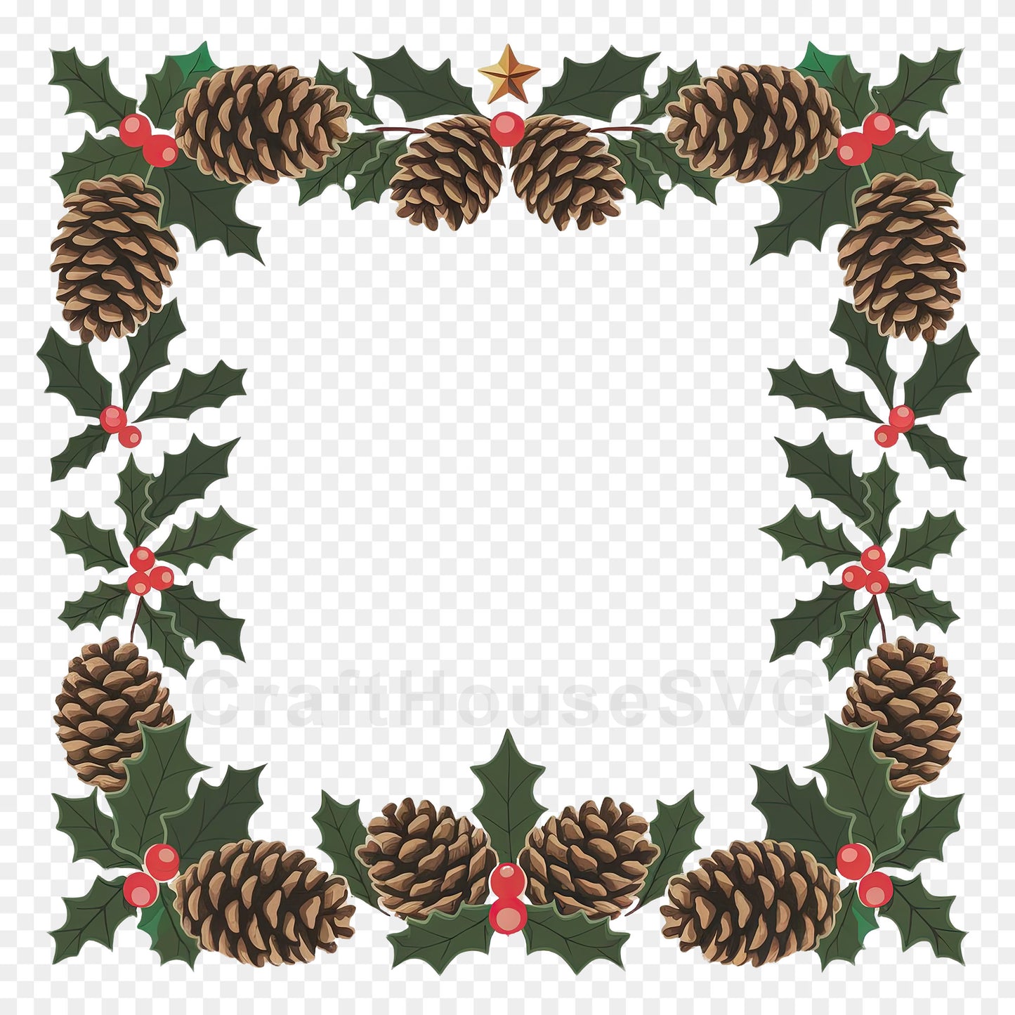 Christmas Frame PNG Clip Art Sublimation