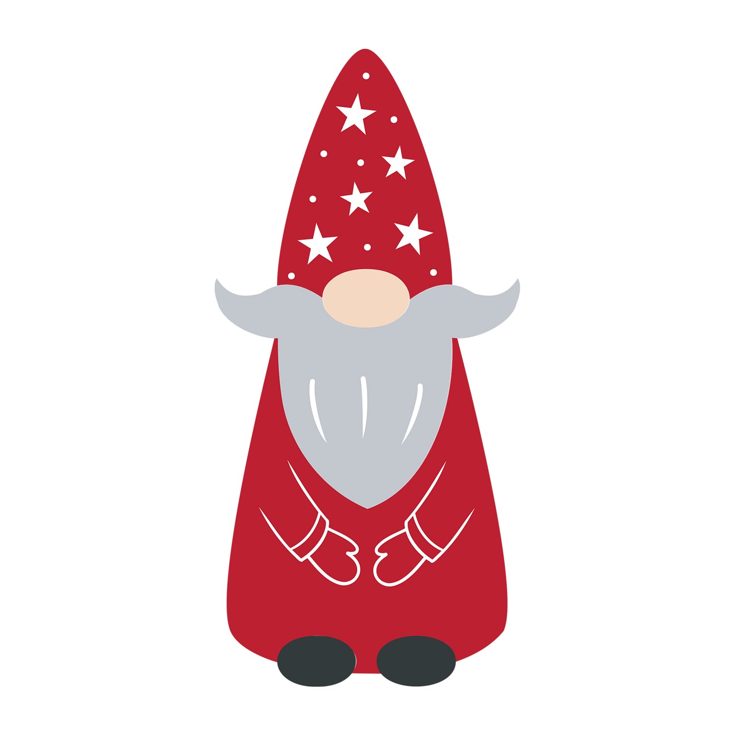 Christmas Gnome SVG design for Cricut, Silhouette, laser cutting, vinyl, sublimation, and holiday craft projects.