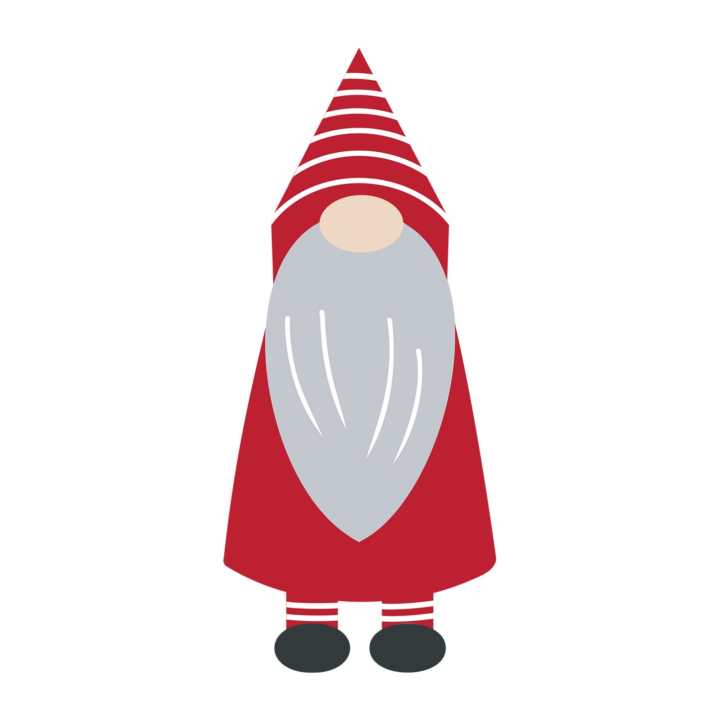 Christmas Gnome SVG design for Cricut, Silhouette, laser cutting, vinyl, sublimation, and holiday craft projects.