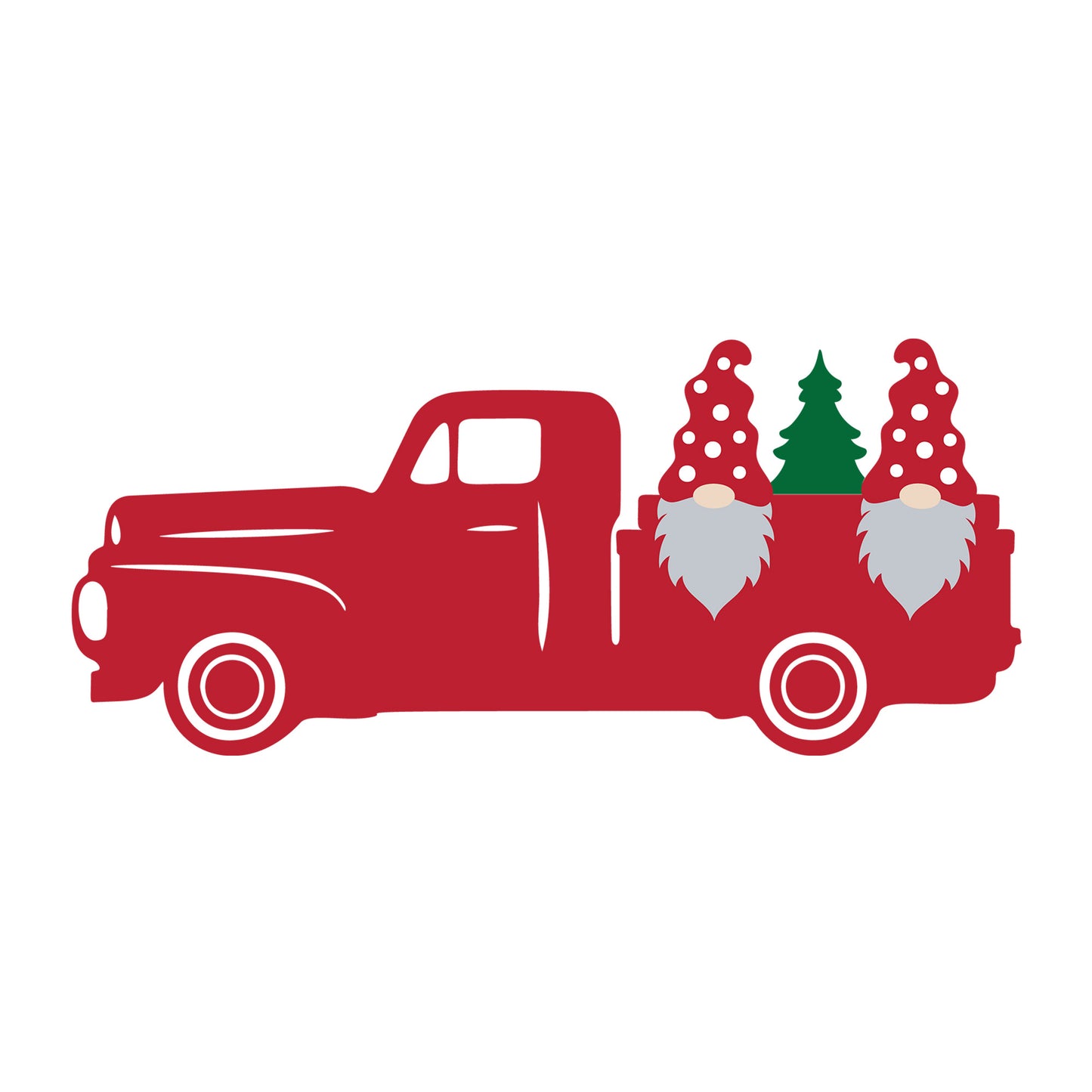 Christmas Gnome SVG design for Cricut, Silhouette, laser cutting, vinyl, sublimation, and holiday craft projects.