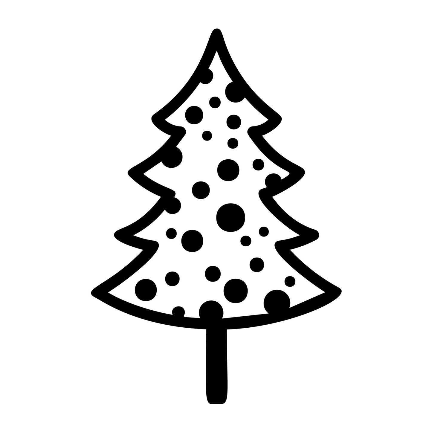 Christmas Tree SVG design for Cricut, Silhouette, laser cutting, vinyl, sublimation, and holiday craft projects.