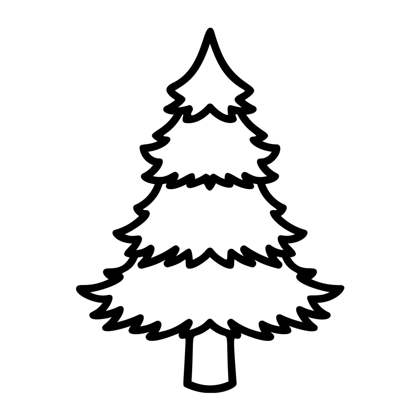 Christmas Tree SVG design for Cricut, Silhouette, laser cutting, vinyl, sublimation, and holiday craft projects.