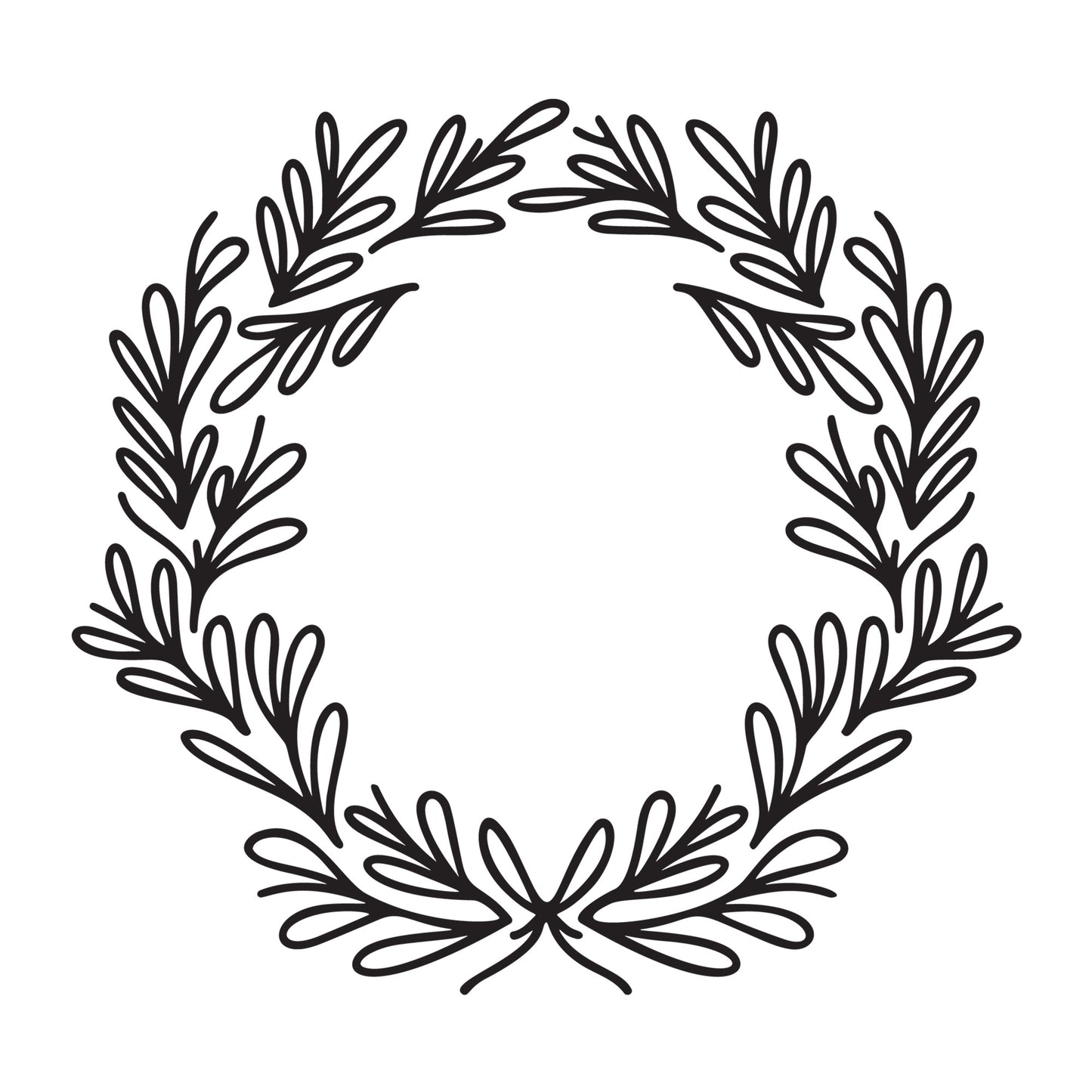 Christmas Wreath SVG design for Cricut, Silhouette, laser cutting, vinyl, sublimation, and Christmas craft projects.
