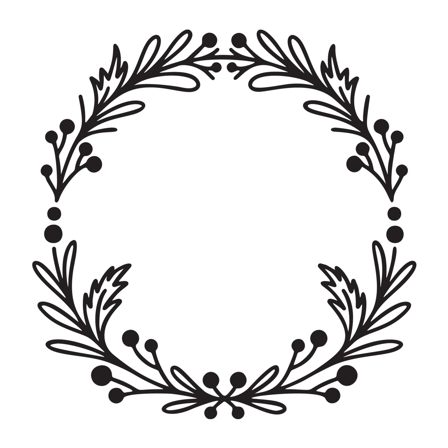 Christmas Wreath SVG design for Cricut, Silhouette, laser cutting, vinyl, sublimation, and Christmas craft projects.