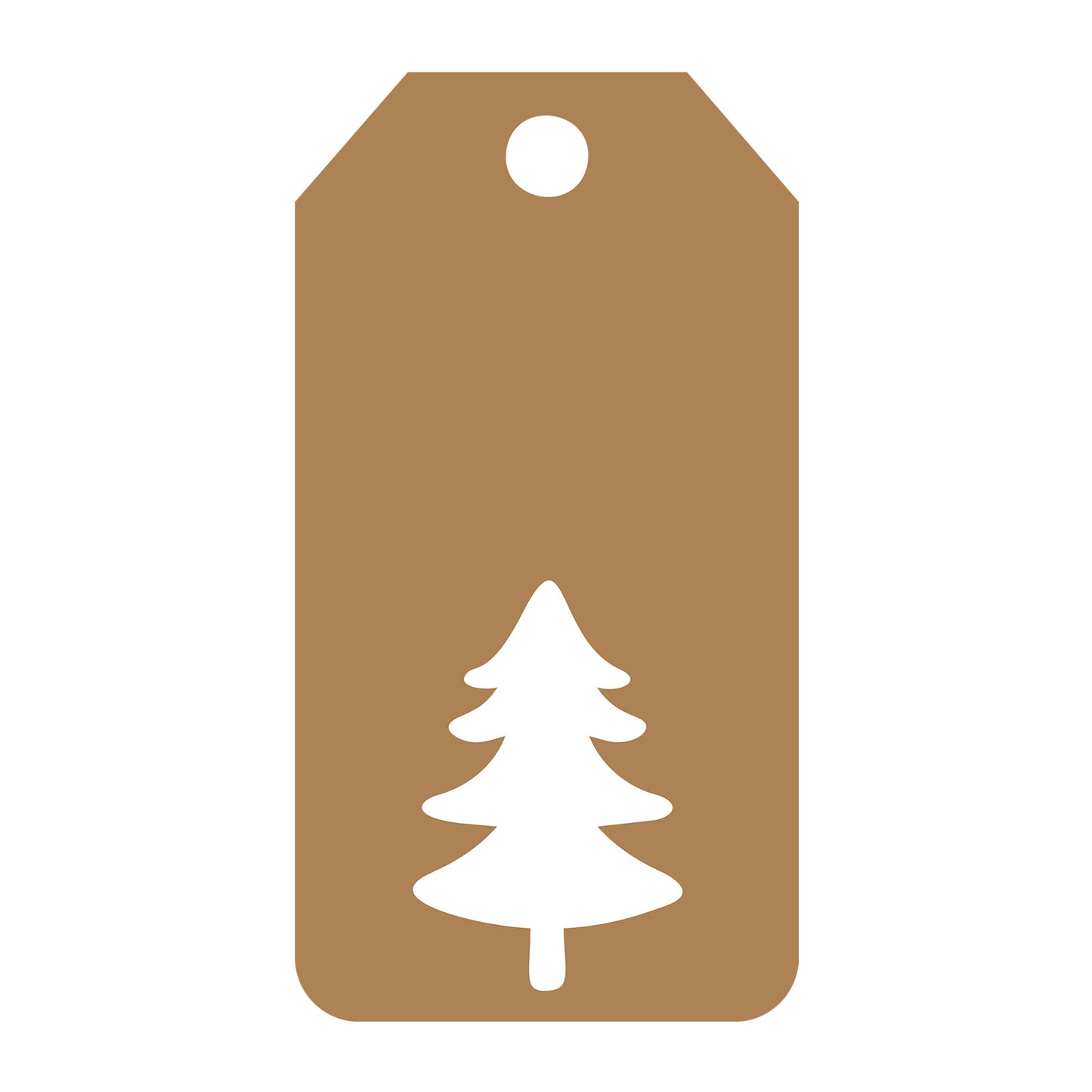 Christmas Tree Gift Tag SVG design for Cricut, Silhouette, laser cutting, vinyl, sublimation, gift tags, and craft projects.