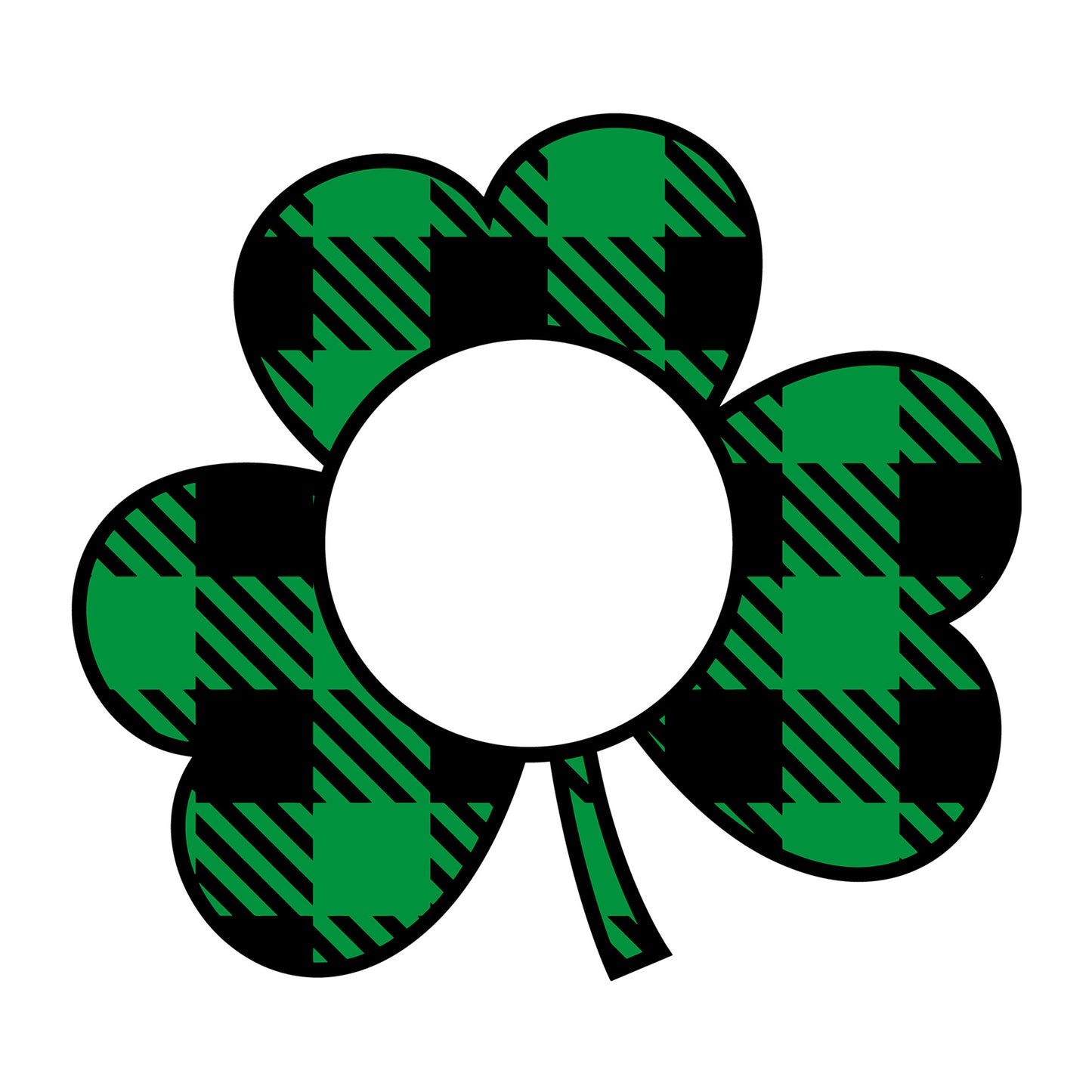 Clover Plaid Monogram SVG