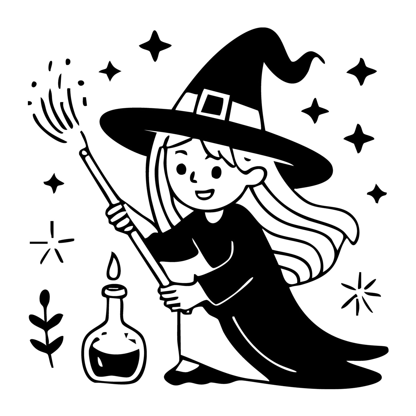 Cute Witch SVG