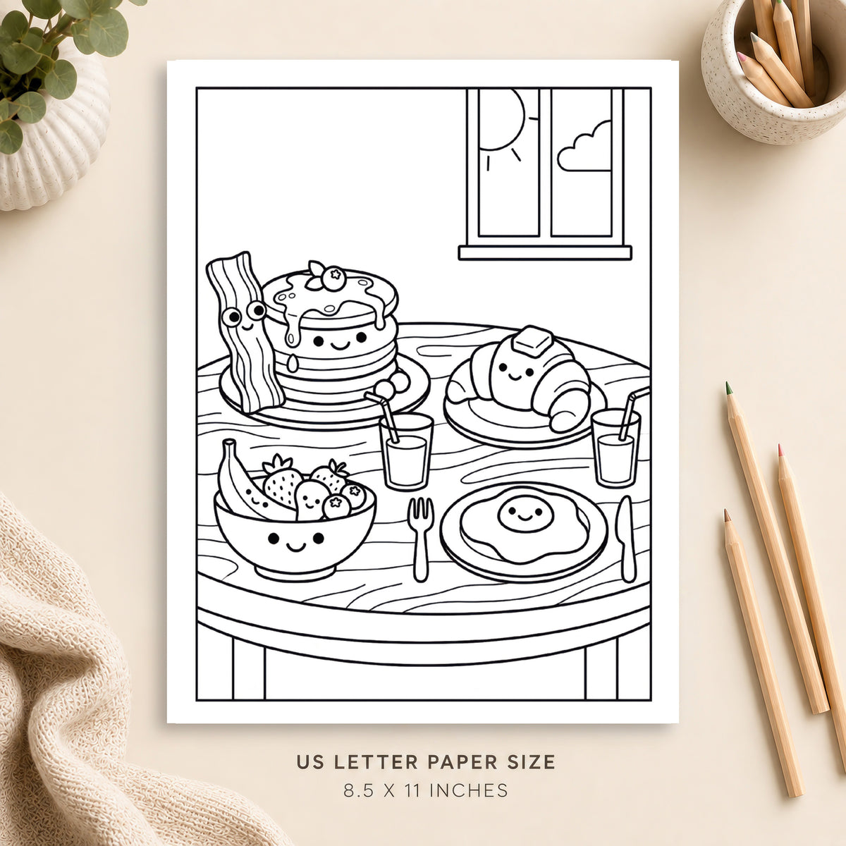 Cute Brunch Coloring Page 5