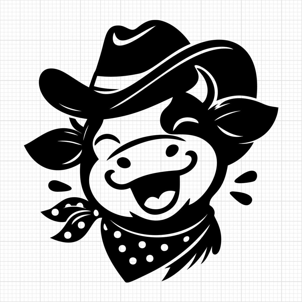 Cute Cow Silhouette 101