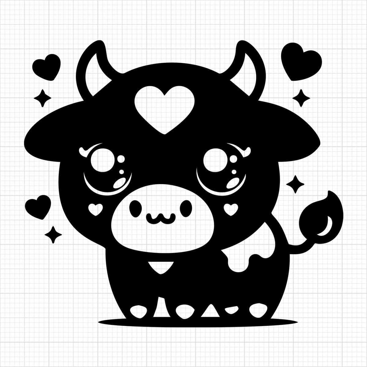 Cute Cow Silhouette 58