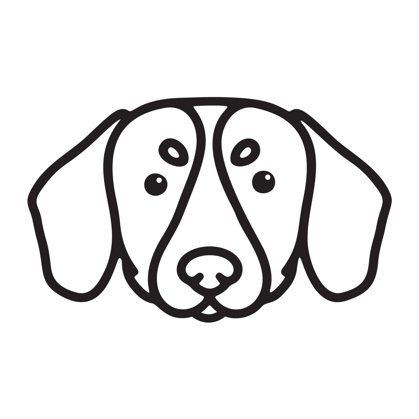 Dachshund SVG dog outline design for Cricut, Silhouette, laser cutting, vinyl, sublimation, and pet craft projects.