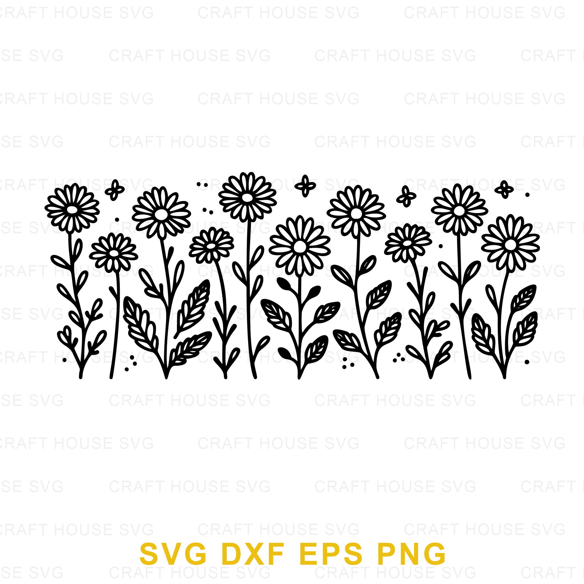 Wildflowers Daisy SVG