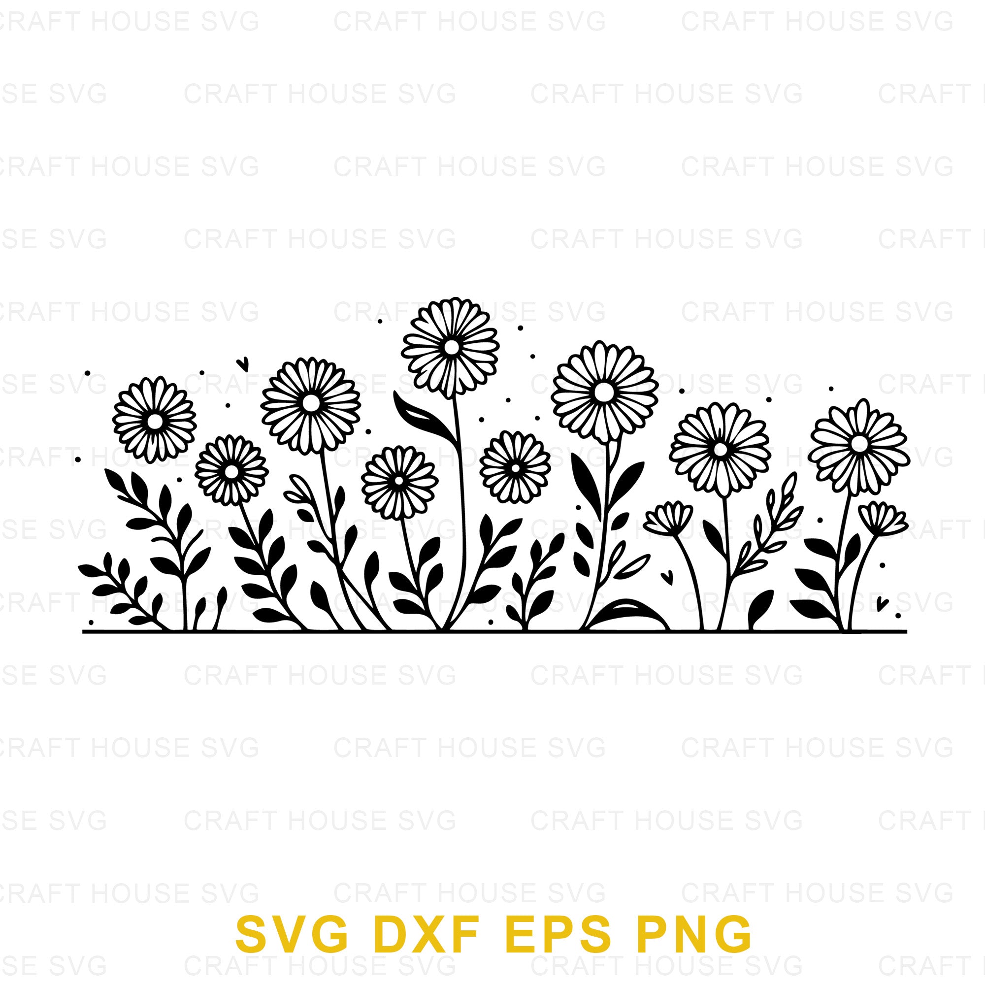 Daisy SVG Wildflowers Cut File