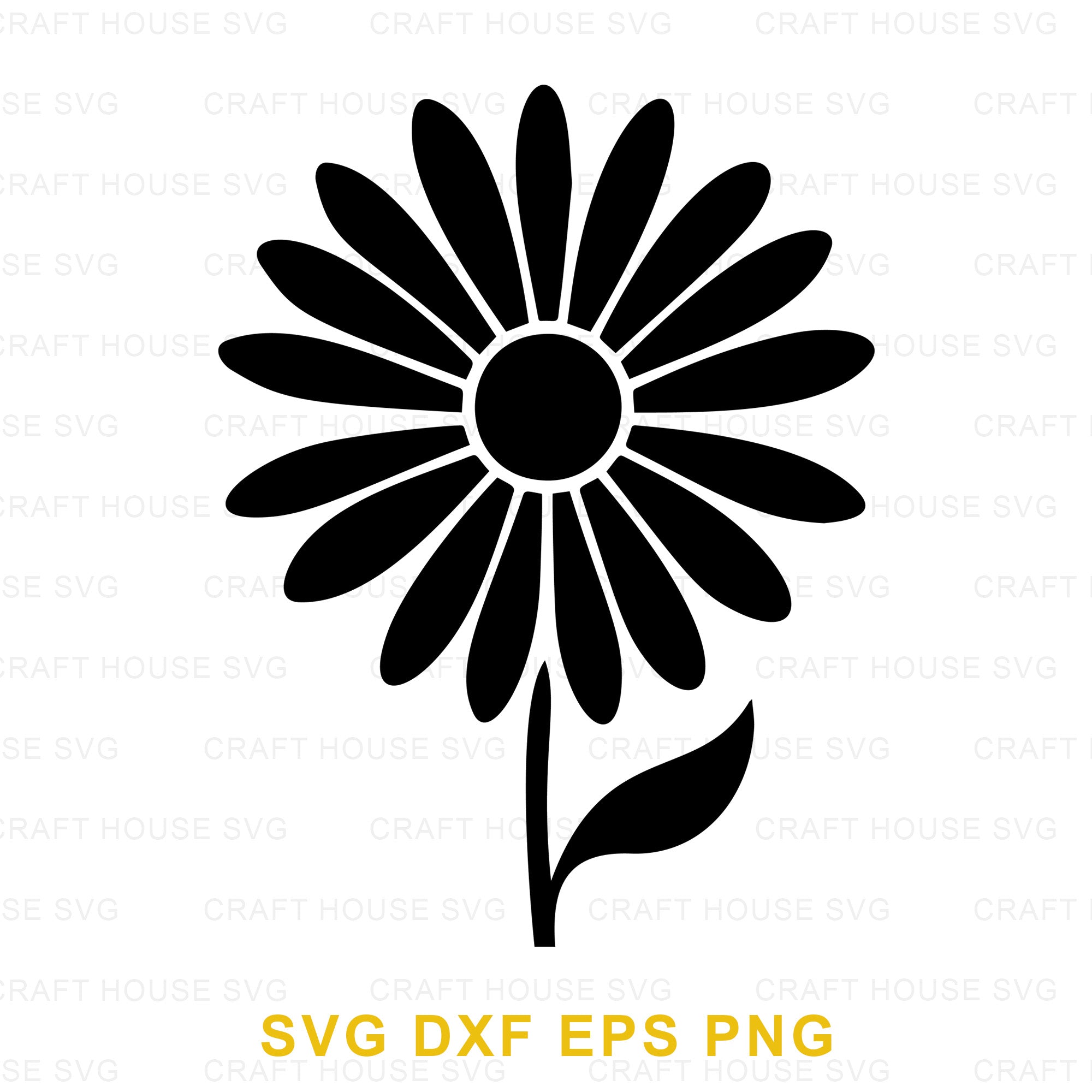 Daisy Flower Silhouette SVG
