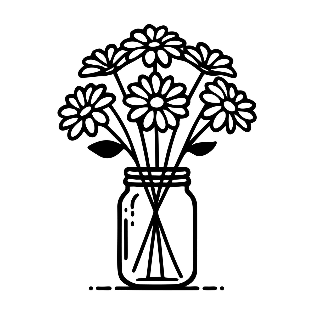 Daisy SVG design for Cricut, Silhouette, laser cutting, vinyl, sublimation, and craft projects.