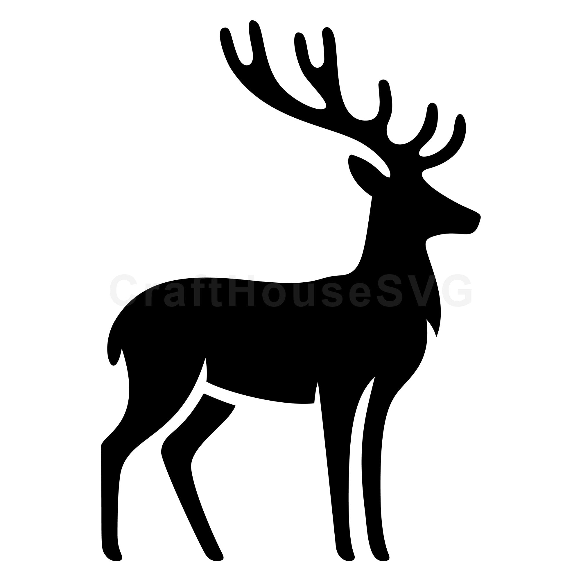 Sleek Deer Silhouette SVG