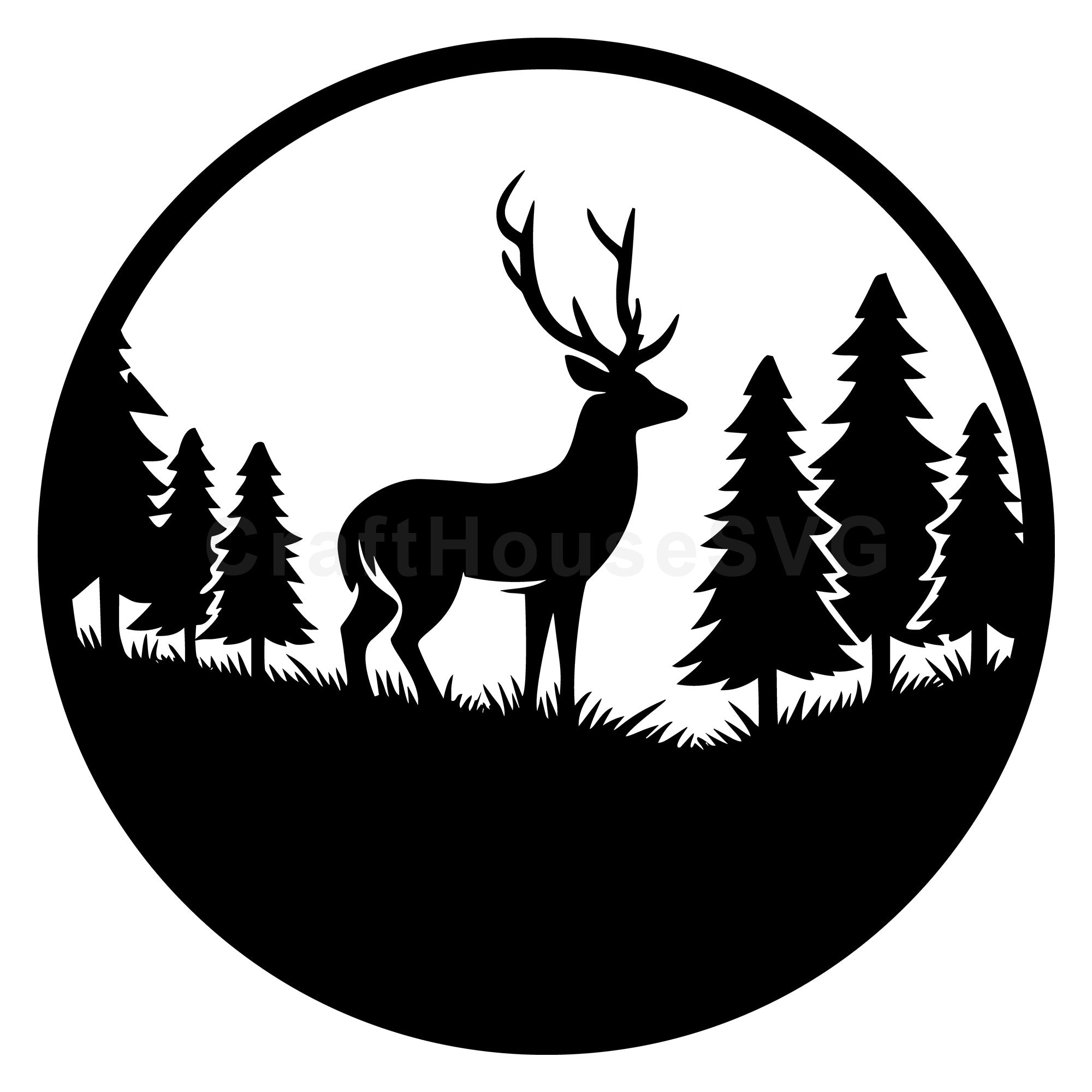 Graceful Deer Silhouette SVG