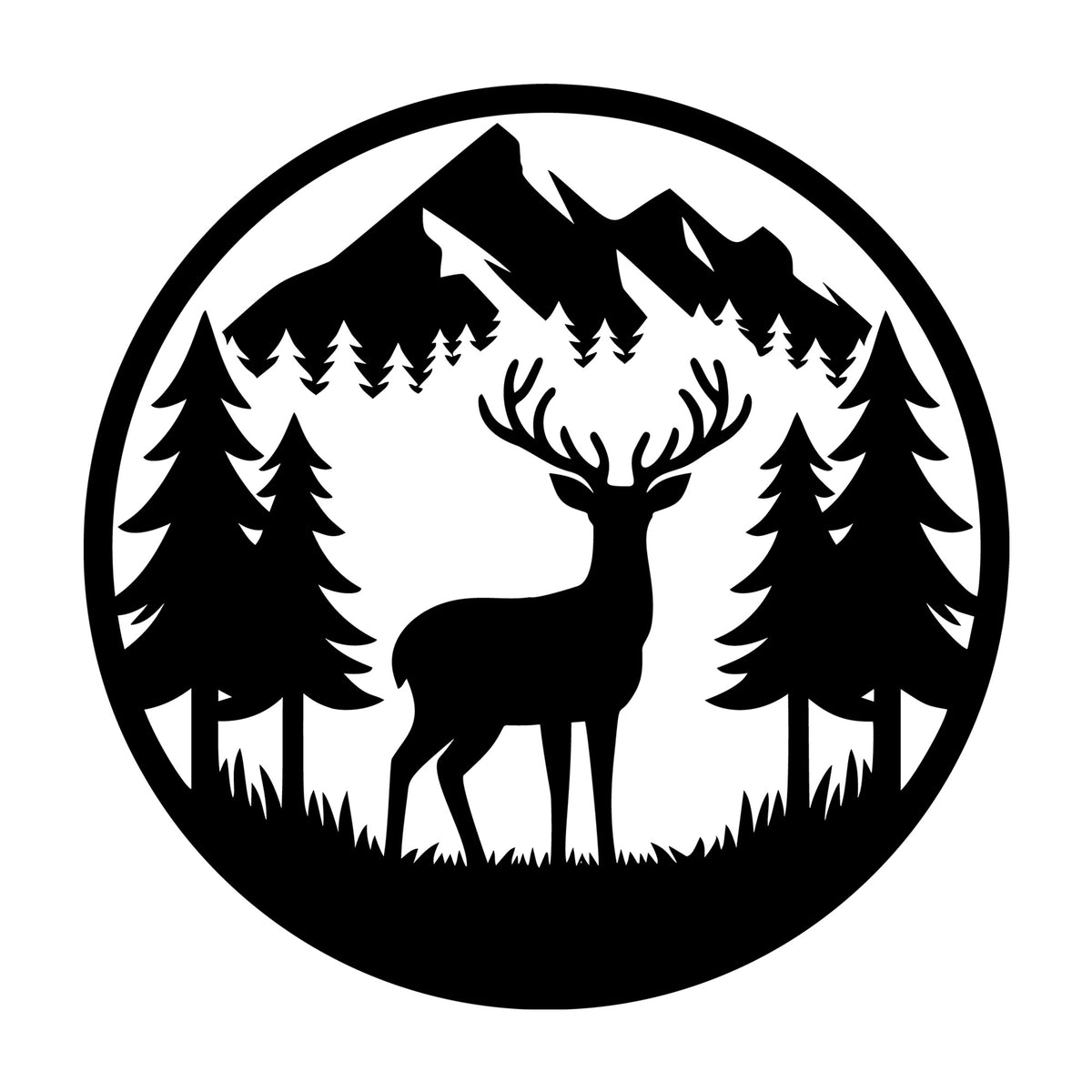 Deer SVG design for Cricut, Silhouette, laser cutting, vinyl, sublimation, and craft projects.
