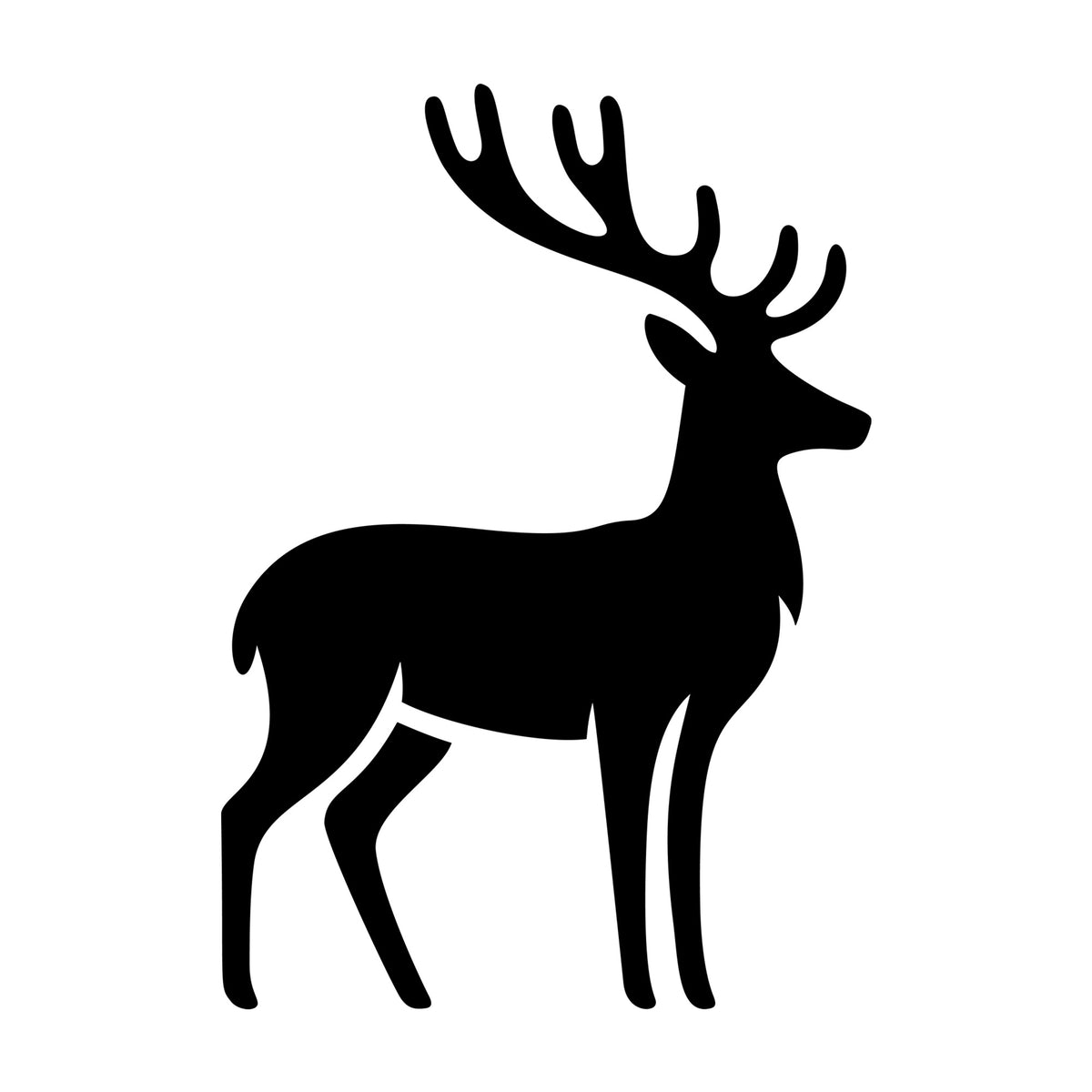 Deer SVG design for Cricut, Silhouette, laser cutting, vinyl, sublimation, and craft projects.