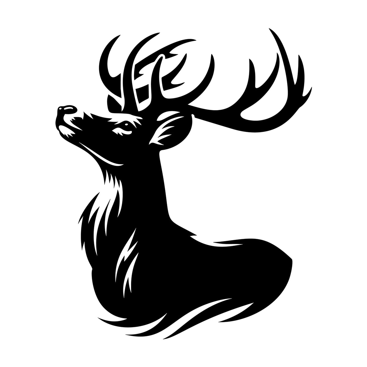 Deer SVG design for Cricut, Silhouette, laser cutting, vinyl, sublimation, and craft projects.