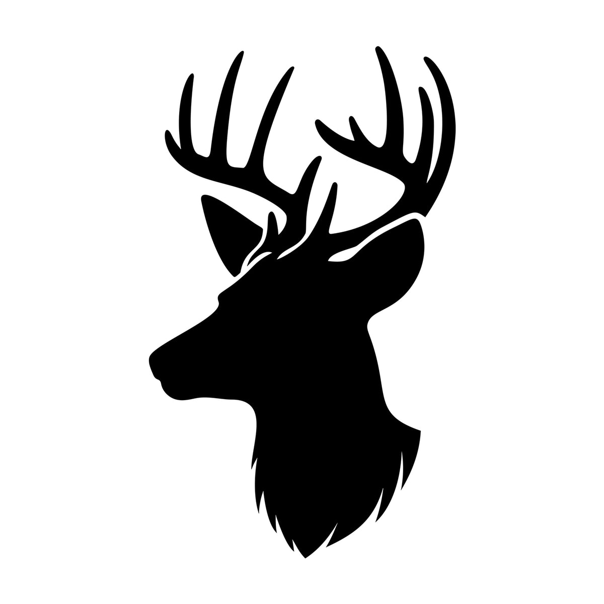 Deer SVG design for Cricut, Silhouette, laser cutting, vinyl, sublimation, and craft projects.
