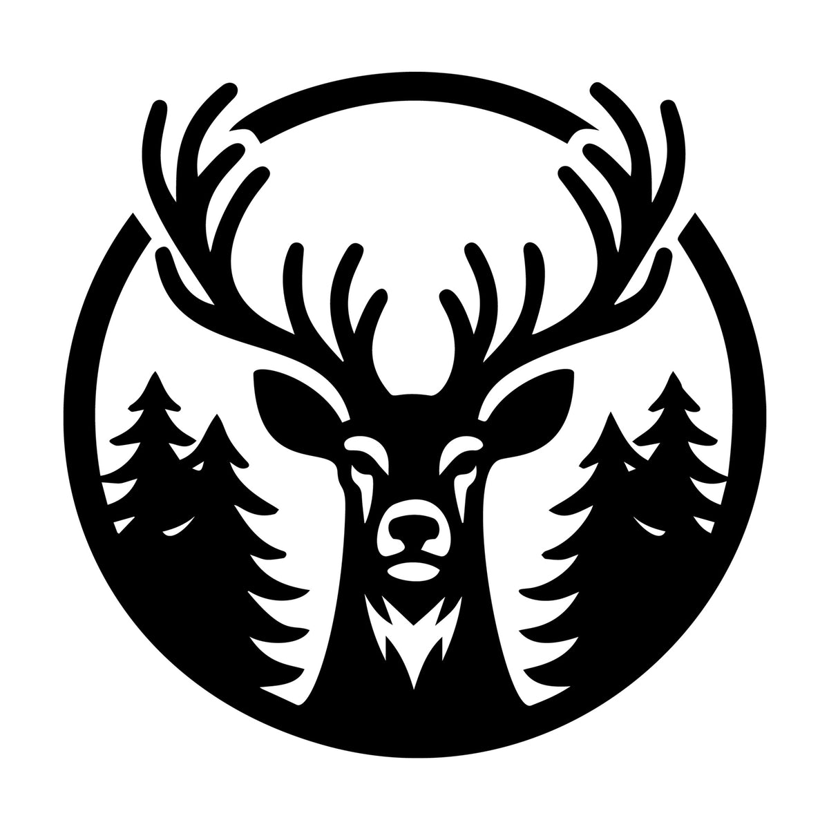 Deer SVG design for Cricut, Silhouette, laser cutting, vinyl, sublimation, and craft projects.