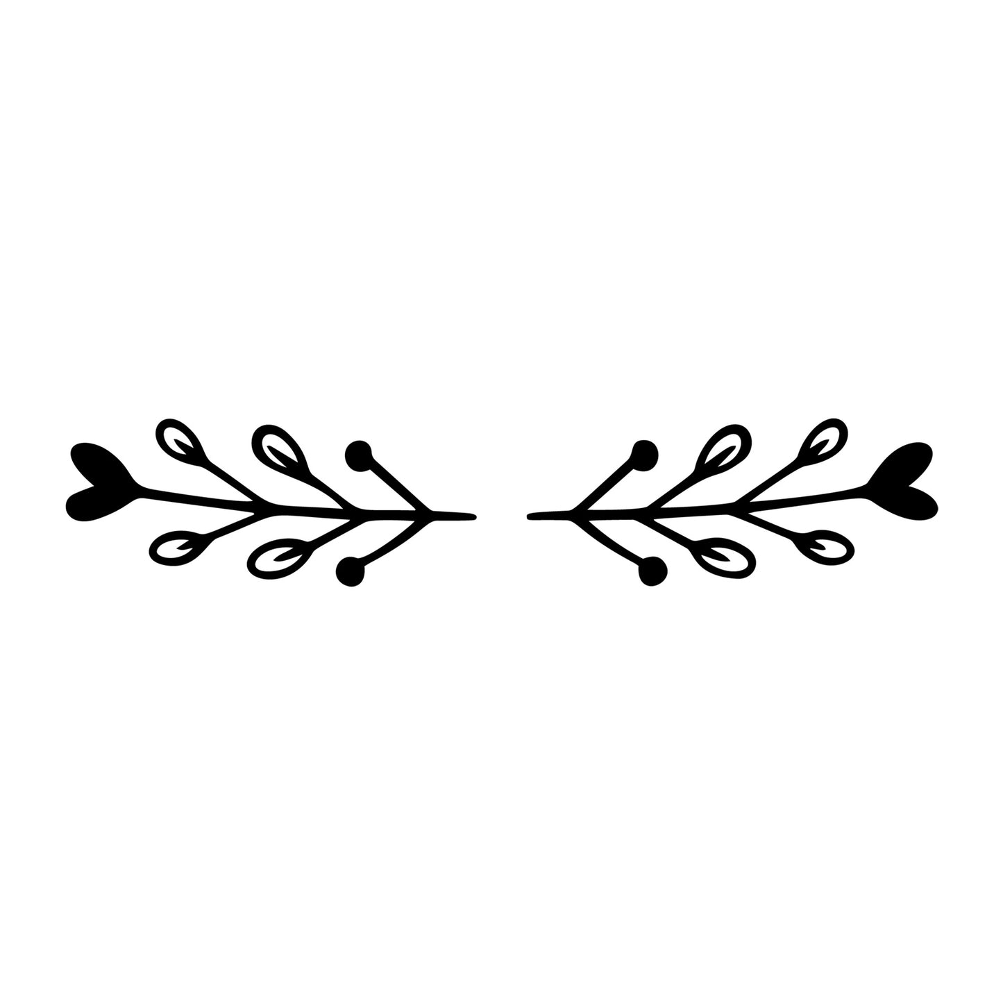 Floral Divider SVG design element for Cricut, Silhouette, laser cutting, vinyl, sublimation, and craft projects.