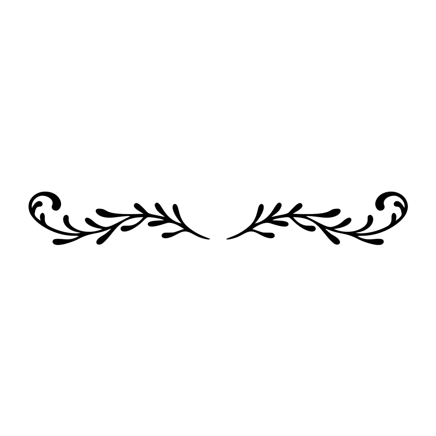 Floral Divider SVG design element for Cricut, Silhouette, laser cutting, vinyl, sublimation, and craft projects.