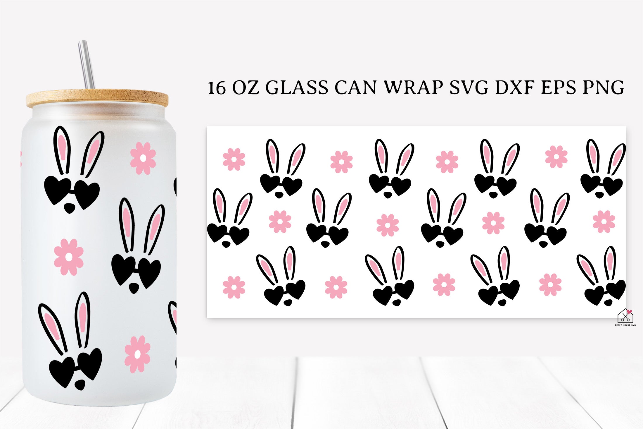 Easter 16 Oz Glass Can Wrap SVG Bundle