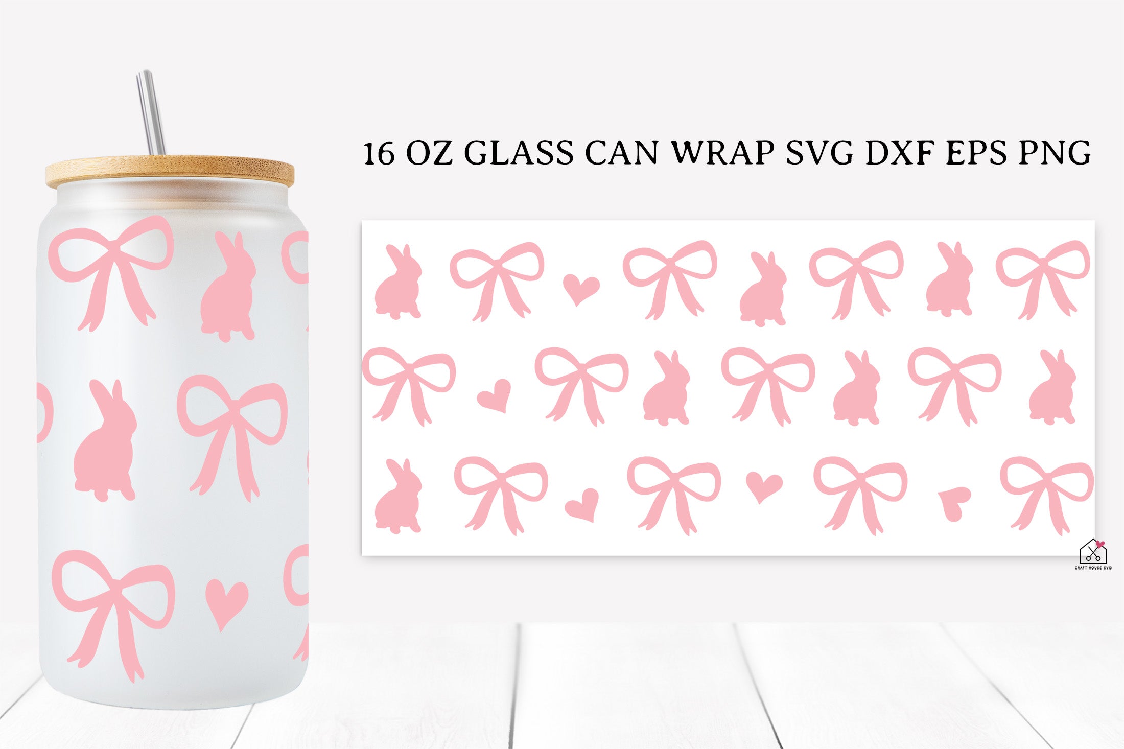 Easter 16 Oz Glass Can Wrap SVG Bundle