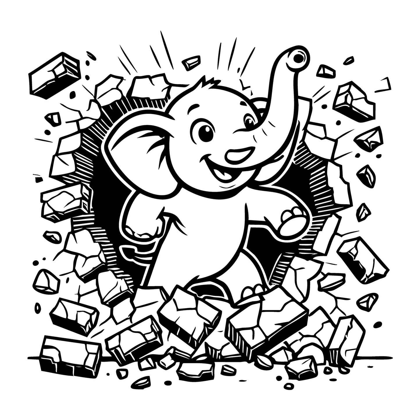 Elephant SVG for Cricut, Silhouette, laser cutting, vinyl, sublimation, animal crafts, decals, shirts, and DIY craft projects.