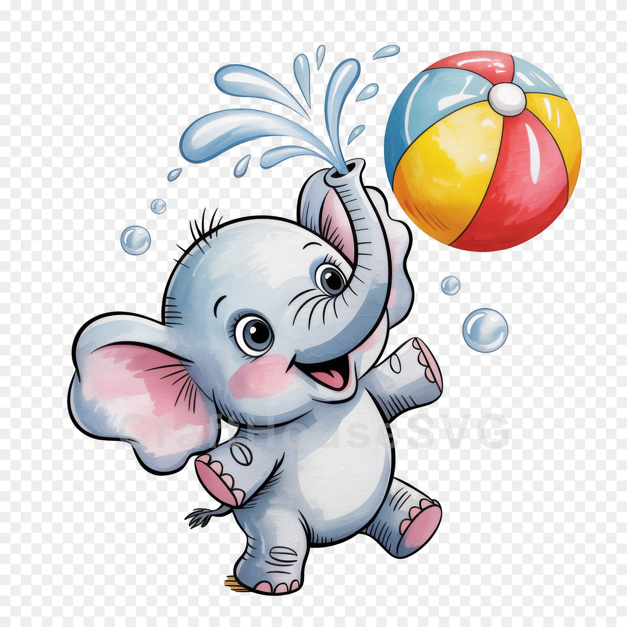 Cute Summer Animals Clipart Bundle