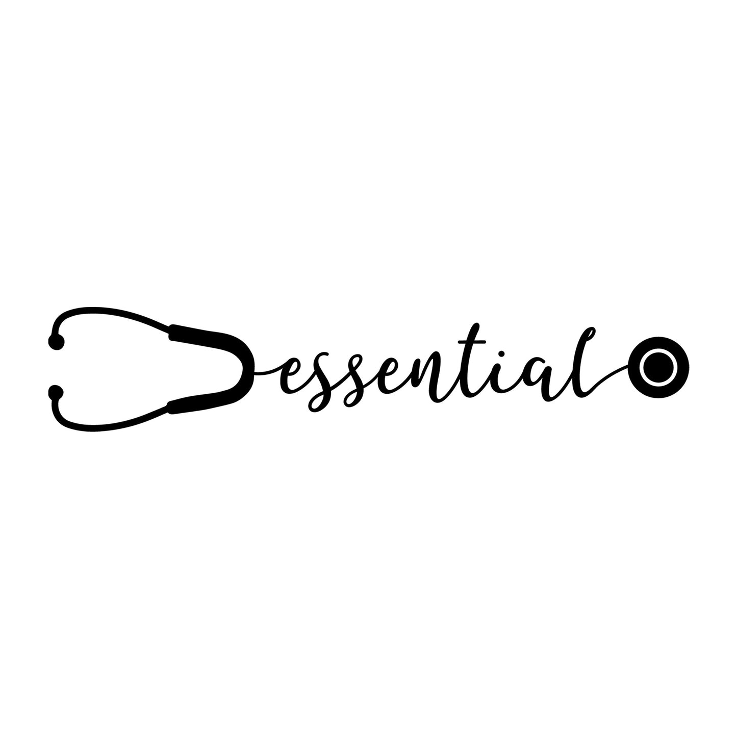 Essential Stethoscope SVG design for Cricut, Silhouette, laser cutting, vinyl, sublimation, shirts, decals, and essential worker craft projects.