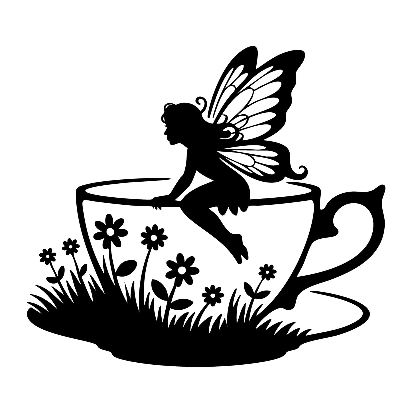 Fairy SVG for Cricut, Silhouette, laser cutting, vinyl, sublimation, fantasy crafts, decals, signs, and DIY craft projects.
