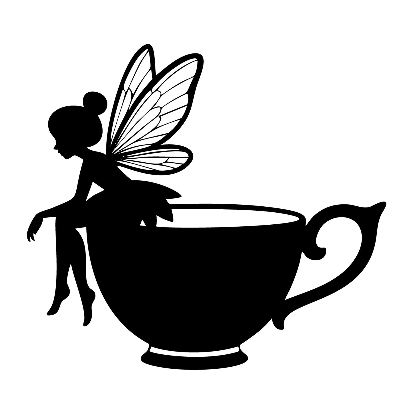 Fairy SVG for Cricut, Silhouette, laser cutting, vinyl, sublimation, fantasy crafts, decals, signs, and DIY craft projects.