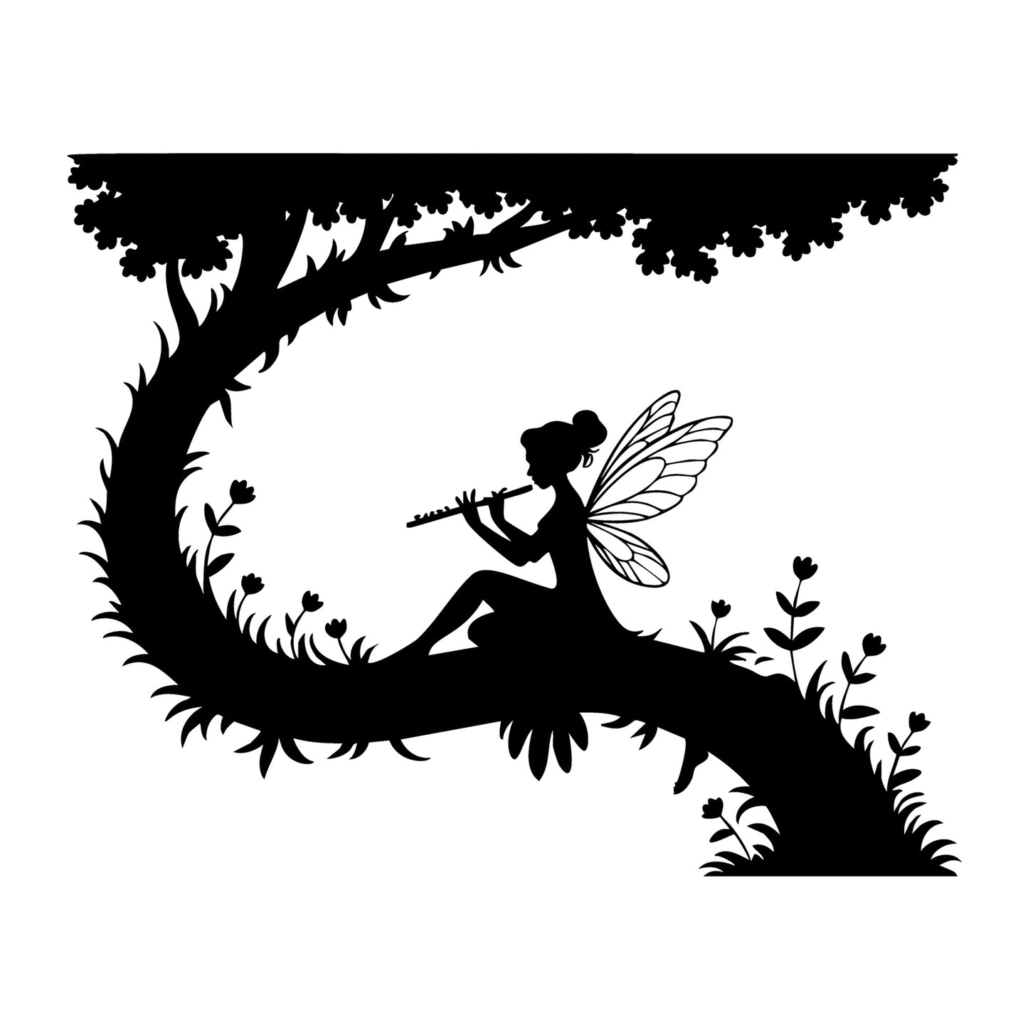 Fairy SVG for Cricut, Silhouette, laser cutting, vinyl, sublimation, fantasy crafts, decals, signs, and DIY craft projects.