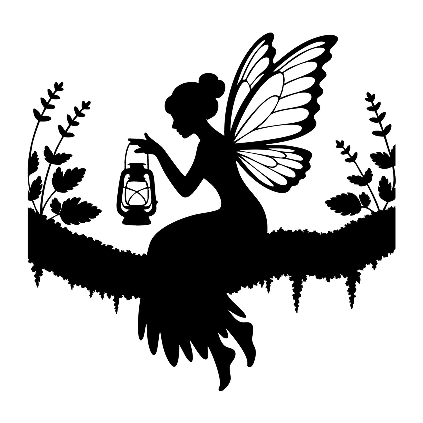 Fairy SVG for Cricut, Silhouette, laser cutting, vinyl, sublimation, fantasy crafts, decals, signs, and DIY craft projects.