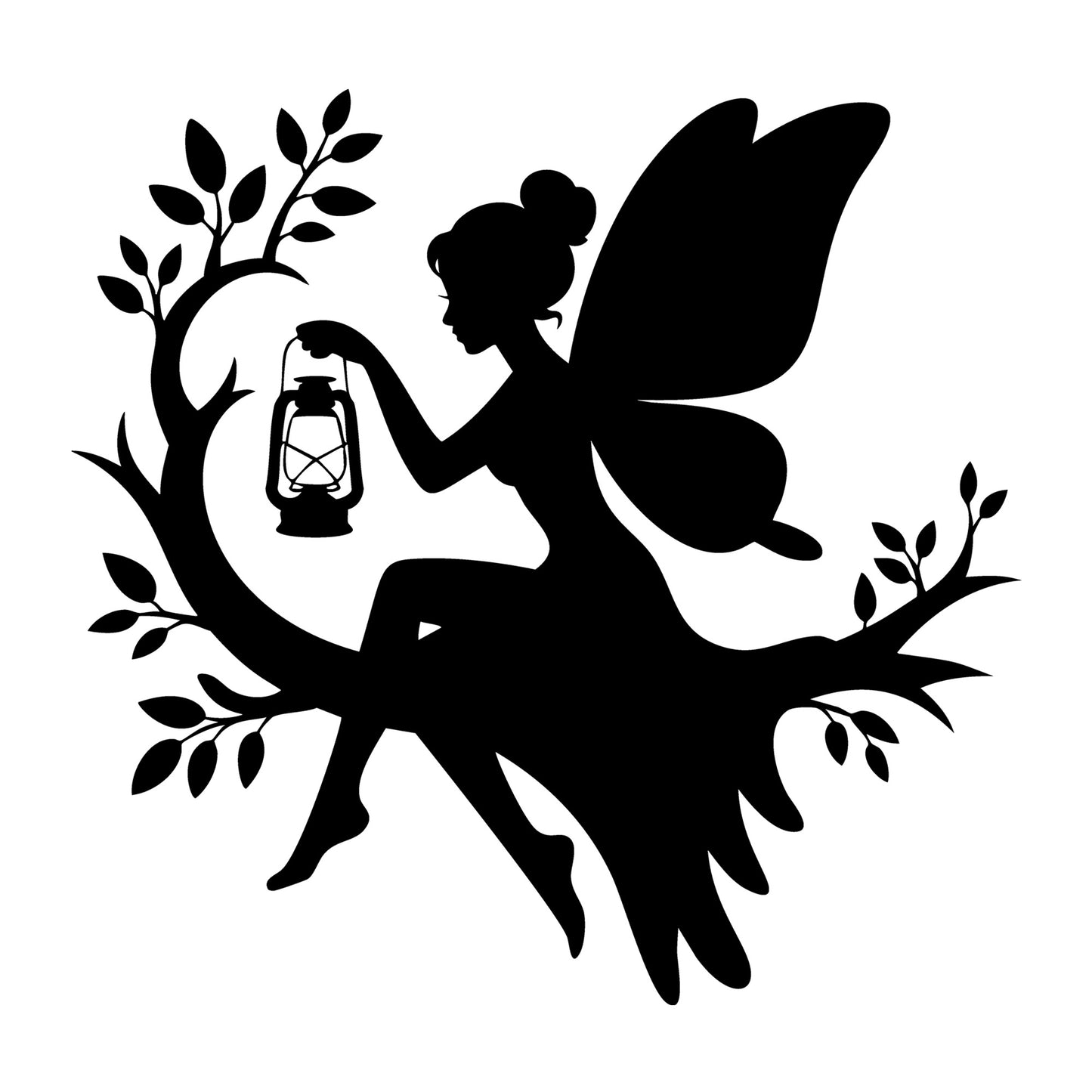 Fairy SVG for Cricut, Silhouette, laser cutting, vinyl, sublimation, fantasy crafts, decals, signs, and DIY craft projects.