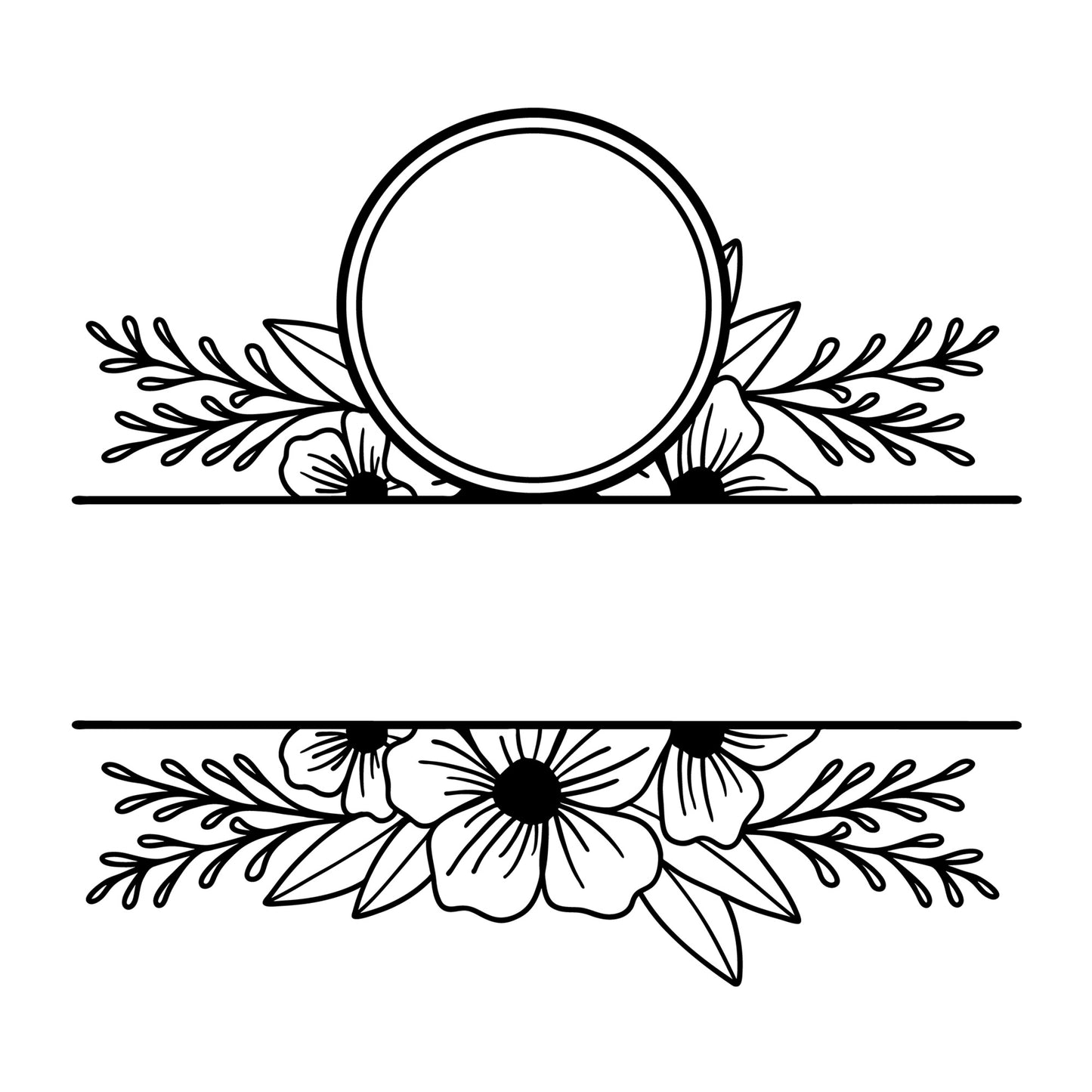 Farmhouse Monogram SVG design for Cricut, Silhouette, laser cutting, vinyl, sublimation, farmhouse signs, monogram projects, decals, and DIY craft projects.