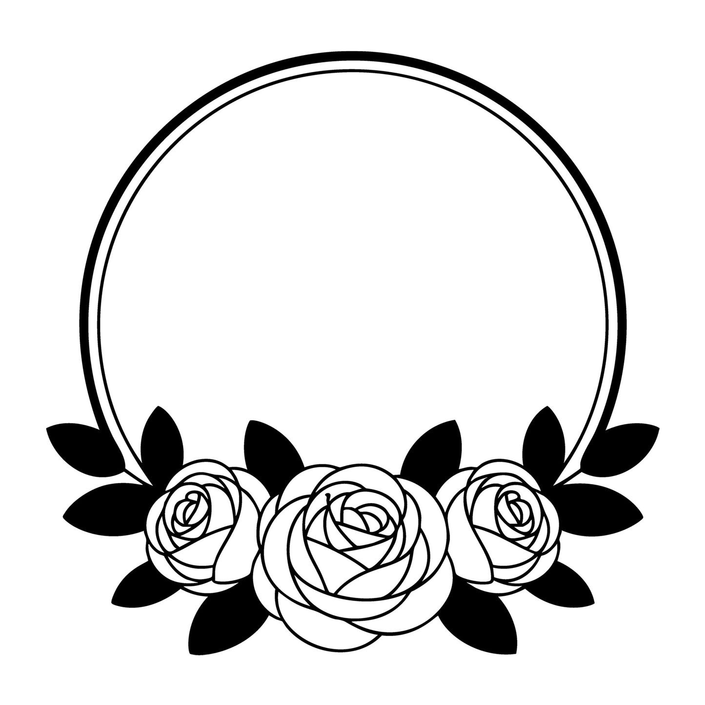 Floral Frame SVG