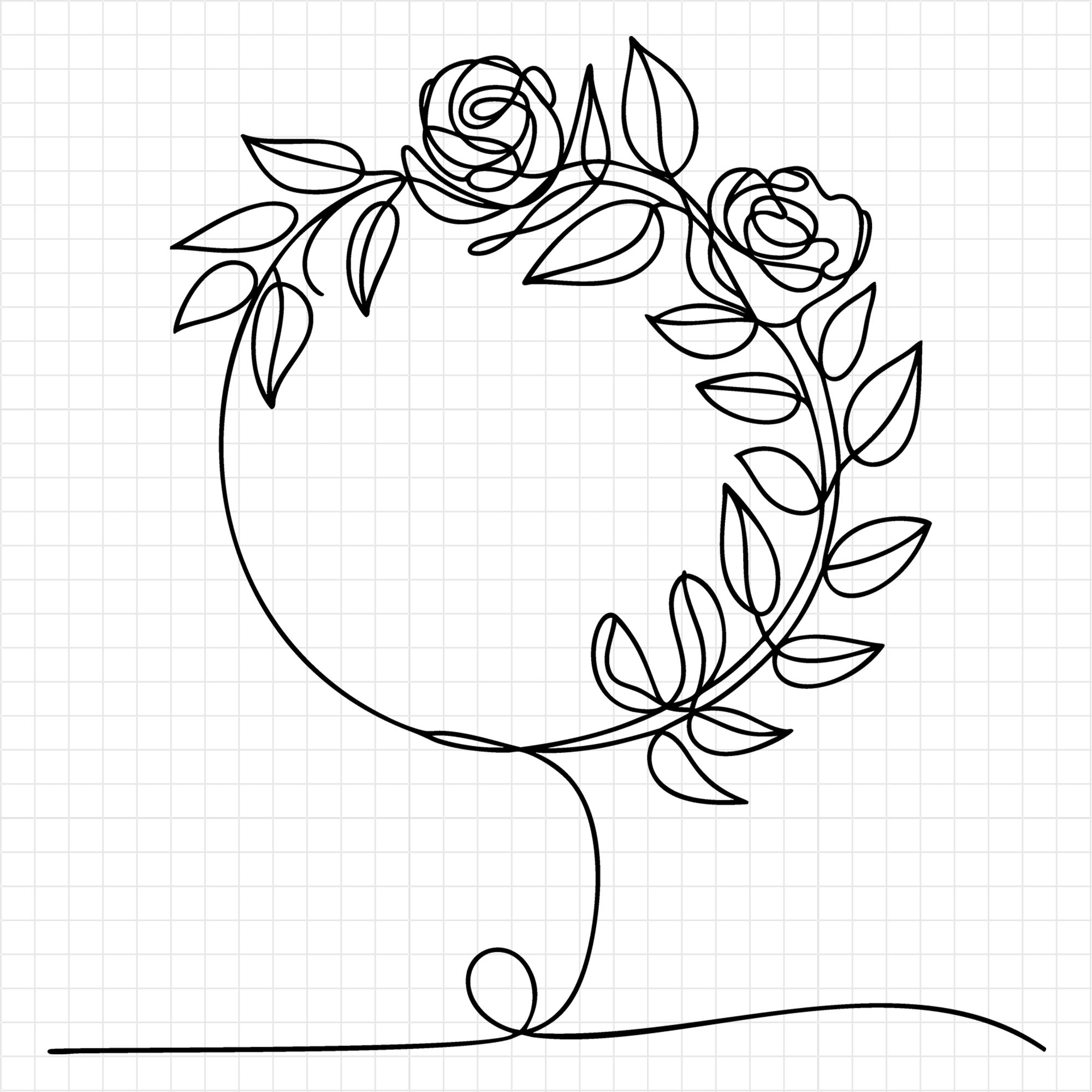 Floral Line Art SVG Bundle