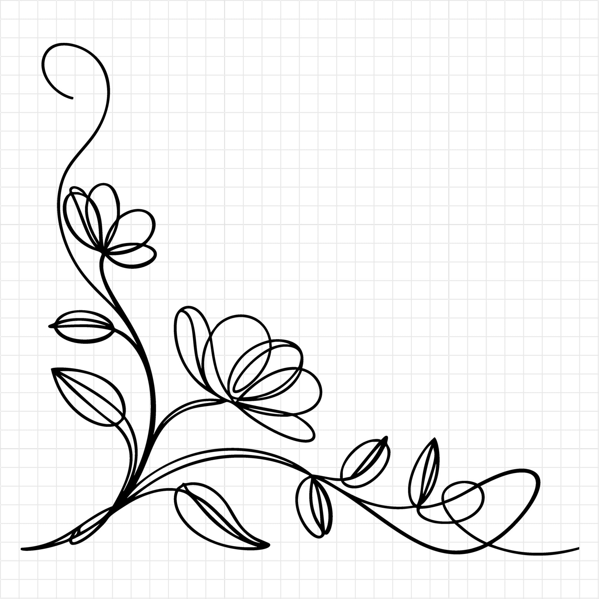 Floral Line Art SVG Bundle