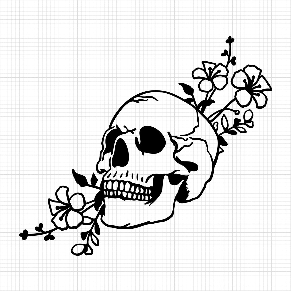 Floral Skull 1